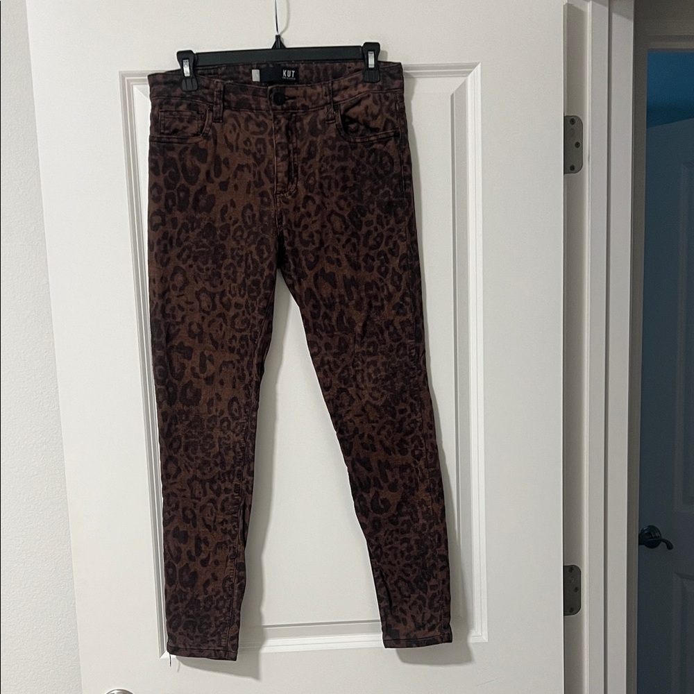 Kut from the Kloth Brown Leopard Skinny Pants